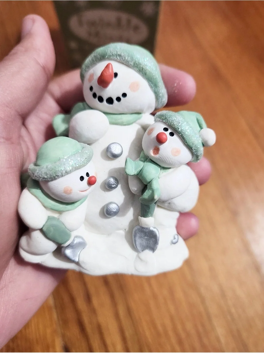 Vtg Sarah's Attic Twinkle Mints”Flurry Friends” Christmas Figurine